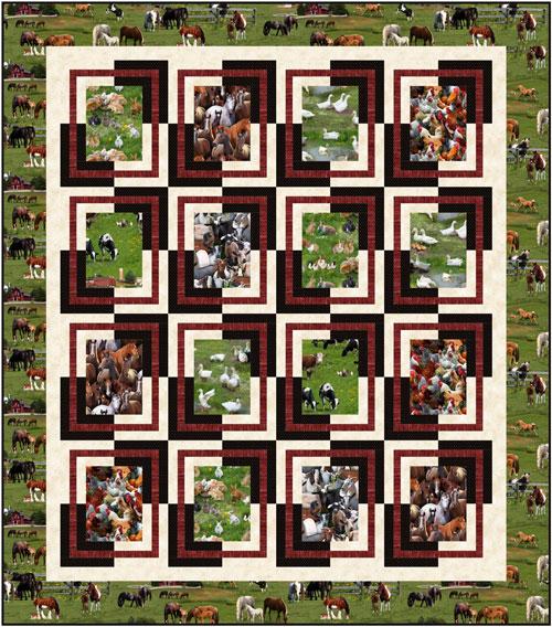 Print Splits: On the Farm by Pine Tree Country Quilts