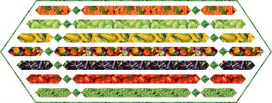 Farm Fresh Runner - Veggies by Pine Tree Country Quilts